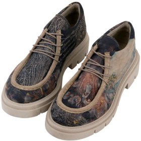 Resim Dogo Kadın Vegan Çok Renkli Loafer - The Model Book of Calligraphy Tasarım 