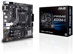 Resim Asus Prime A520M-E AMD A520 Soket AM4 DDR4 4600(OC) MHz mATX Anakart 