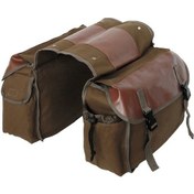 Resim 30l Bisiklet Sırt Çantası - Dayanıklı Kumaş, Yan Cepli, Uzun Mesafe Sürüşleri İçin Geniş Depolama Haki Haki 