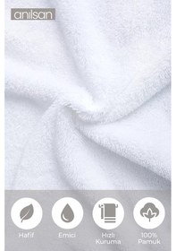 Resim 100'lü Greek Beyaz Banyo Havlusu - 70x140 Cm, 490 Gr, %100pamuk, Spa Ve Otel Havlusu 10 Adet Beyaz 