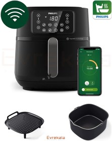 Resim Philips Evrekala Shop AirFry Philips Uzaktan Kontrollü Enerji Tasarruflu XXL Fritöz 7.2Lt New -Evrekala- 