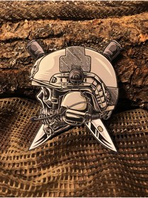Resim THORSTORE Skull&Blades Patch/Peç/Arma (9 x 7cm) 