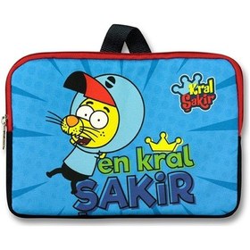 Resim Cennec Yatay Mavi Kral Şakir Tablet Çantası - Erkek Çocuk - 10,9 İnç Ve Altındaki Tabletler İçin Uyumlu Tablet Kılıfı 
