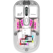 Resim Everest SM-BT89 Opal Şarj Edilebilir Sessiz Beyaz Transparan Rgb 2in1 2bt ve 2.4ghz Kablosuz Mouse 
