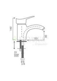 Resim Kerasus Moon Serisi - Mix Lavabo Bataryası 40ø 
