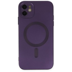 Resim Iphone 11 Kılıf Moshi Lens Magneticsafe Silikon - Mor 10864 