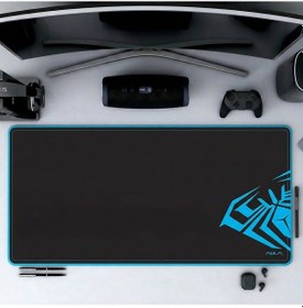 Resim Aula Mp-xl 90x40cm Kaymaz Tabanlı Gaming Oyuncu Mousepad Siyah 