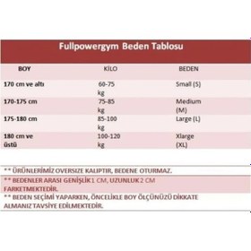 Resim Full Power Gym Oversize Ragtop Spor Tişört Kırmızı Çizgili 