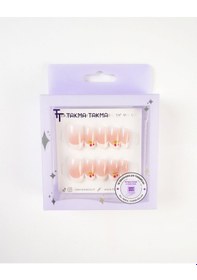 Resim Ekkr1688 Kısa Oval 10'lu Tekrar Kullanılabilir El Yapımı Protez Takma Tırnak Xs 