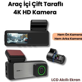 Resim Yussraw araç içi kamera 4K ULTRA HD 3840*2160 WİFİ 140*geniş açı 1,47 inç ekranlı sensörlü 