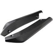 Resim Tenfowee Evrensel Abs Malzeme Şık Karbon Fiber Renkli Araç Arka Tampon Kaplaması Ve Spoiler Koruyucu Seti 