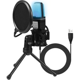 Resim Yanmaı Sf-666r Usb Mikrofon Rgb Kondenser Mikrofon Podcast Kayıt Stüdyosu Akış Dizüstü Masaüstü Pc İçin 681100236a Fotoğraftaki 