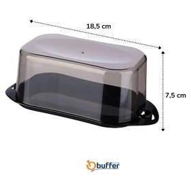 Resim Marsilyan Buffer® Kilitli Plastik Kapaklı Kahvaltılık Tereyağlık Peynirlik Erzak Saklama Kabı AP-9428 