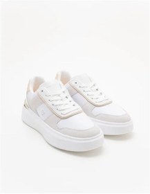 Resim Tommy Hilfiger TH Moda Kort Tarzı Karışık Materyal Kadın Beyaz Sneaker FW0FW086320JG 