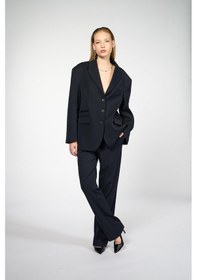 Resim Thalure Kadın Lacivert Oversize Blazer Lacivert 