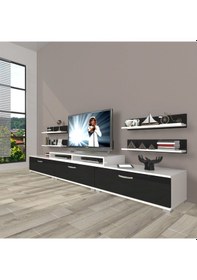 Resim Decoraktiv Ekoflex 270r Slm Tv Ünitesi Tv Sehpası Beyaz - Siyah 