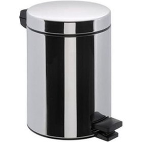 Resim Paslanmaz Krom Çöp Kovası 5 Litre Krom 