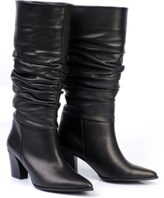 Resim KARVENSHOES HAKİKİ DERİ SİYAH RENK ÇİZME 134 