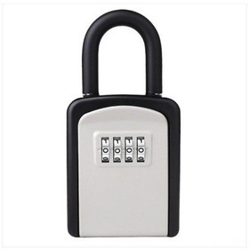 Resim Youmex Dört Basamaklı Parolalı Anahtar Saklama Kutusu, Yağmur Ve Pas Koruyucu Metal, 5 Anahtar Kapasitesi, Çıkarılabilir Askı, İç/dis Kullanım, Gümüş 