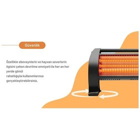 Resim Yui QH-1200 Quartz Elektrikli Isıtıcı 