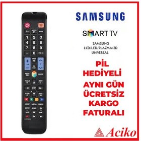 Resim Samsung Uyumlu Akıllı Kumanda Tuşlu Tuşlu Air Led Lcd Uygun 