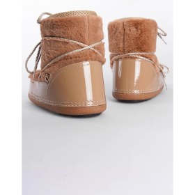 Resim Capone Outfitters Beatrisa Yuvarlak Burunlu Kalın Tabanlı Kürklü Kadın Kar Botu 