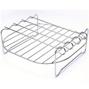 Resim Cordial Silvery Çift Katlı Fritöz Aksesuarı Izgara Ve 4 Şiş İle Fırın Ve Buharda Pişirme 