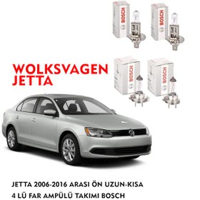 Resim JETTA 2006-2016 ARASI ÖN UZUN-KISA 4 LÜ FAR AMPÜLÜ TAKIMI BOSCH 