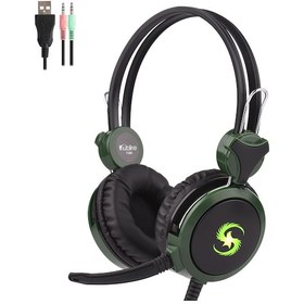 Resim Skycity Kubıte T-591 Oyun Kulaklığı - Yeşil Renk, Usb Bağlantı, Mikrofonlu, Ses Kontrol, Konforlu Kulaklık, 40mm Hoparlör, Gürültü Engelleme 10.1" 