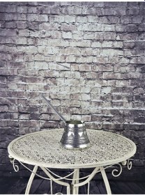 Resim Üzümlü Kalın Bakır Cezve 5 Fincanlık 