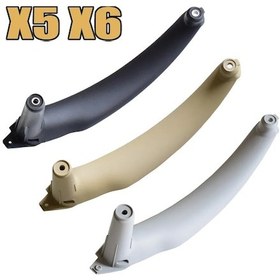 Resim Siyah-sol-arka-iç Sürücü Kapısı Kol Dayama Paneli Yolcu Kapısı Kolu İç Kapak Trimi 