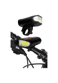 Resim Bisiklet Tekli Ön Fener Işık Pilli 300 Lümen Bisiklet Ön Farı Led Işık Siyah 4446 