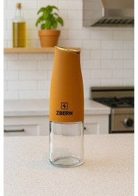 Resim Royal Gross 500 Ml Sarı Cam Yağdanlık Sızdırmaz Kapaklı Şık Yağ Ve Sirke Şişesi Sarı 
