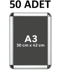 Resim 50 Adet A3 Eko Seri Çerçeve Rondo Köşe Aç Kapa Açılır Kapa 