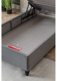 Resim Cennet Yatak Jasmine Modeli Tek Kişilik Sandıklı Baza & Başlık Seti Modern Ve Fonksiyonel 2'li Set 90 x 190 