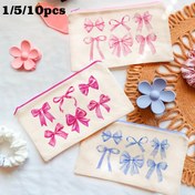 Resim 1/5/10/20 adet Set Çoklu Parça Renkli Fermuar Boş DIY Fermuar Çantası Seti, Boyama Dijital Baskı El Sanatları DIY El Yapımı Kumaş Çanta, Taşınabilir Makyaj Çantası Tuvalet Çantası Seyahat Makyaj Çantası, Çizim Sevgi ve Teşekkür Desenleri için Hediye Çanta Seti, Doğum Günü Hediyesi Yaratıcı Kalpli Hediye, El Yapımı Yaratım, Noel Yeni Yıl Parti Düğün Mezuniyet Hediyesi, Okula Dönüş Hediyesi Şükran Hediyesi 