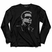 Resim Kendim Seçtim Arnold Schwarzenegger Terminatör 2 Uzun Kollu Tişört Baskılı Çocuk T-shirt 