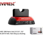 Resim Everest Hdc-385 2.5"-3.5" Ide Sata Usb 2.0 Harddisk Hdd Kutusu + 