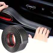 Resim Karbon Fiber Araç Kapı Kenar Koruyucu - 1 Adet Evrensel Otomatik Kapı Giriş Eşiği Koruyucu, Ön ve Arka Kapılar İçin Tampon Koruyucu Şerit, Araç Çizik Koruma Süslemesi 