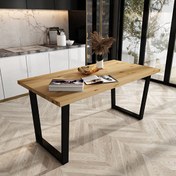Resim Ilgın CPT7668-140 140x70 CM Masif Natural Yemek Masası Woodesk