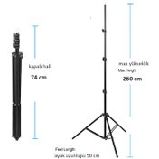 Resim Işık Ayağı Light Stand 260 Cm (2.6 Metre) 
