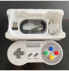 Resim 2 Alıcı Oyun Denetleyicisi Kablosuz Renkli Düğme 2.4g Gamepad Joypad Joystick Snes Mini Pc İçin Uyumlu Windows Ns Anahtarı 