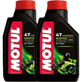 Resim Motul 5000 10W40 Hc-Tech Motosiklet Yağı 1lt - 2 Adet 