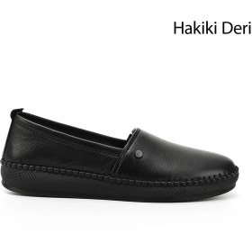 Resim Gönderi R Kadın Siyah Dolgu Taban Hakiki Deri Comfort Ayakkabı Ddza81311211 Siyah 