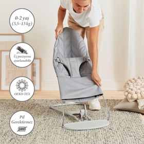 Resim BabyBjörn Bliss Ana Kucağı Petal Woven Cotton Grey - Gri / 0+ Ay 