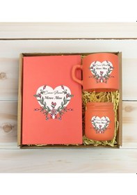 Resim Bk Gift Kişiye Özel İsimli Dtf Anne Temalı Somon Defter & Kahve Fincanı & Mum Hediye Seti-5, Anneye Hediye, Anneler Günü Hediyesi Kobitmeyencom30817 B 
