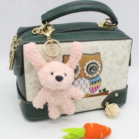 Resim Silver1 Yeni Iyi Şanslar Maskot Peluş Bebek Kolye Sevimli Küçük Ejderha Karikatür Bebek Çanta Çekicilik Anahtarlık Küçük Kolye (Yurt Dışından) 