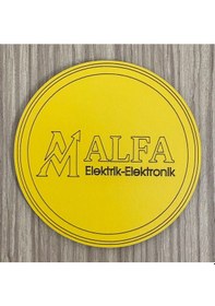 Resim 10'lu Kişiye / Şirkete Özel Logolu Bardak Altlığı Seti Lazer Kesim Kurumsal Hediye 9 Cm Sarı 