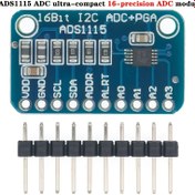 Resim 1 x ADS1115 16-Kanallı I2C IIC Analog-Dijital Dönüştürücü PGA ile, Yüksek Hassasiyetli 16-Bit Modül, Arduino Raspberry Pi için Uygun, Sabit Güç Kaynağı, Pil Gerekmez 