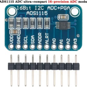 Resim 1 x ADS1115 16-Kanallı I2C IIC Analog-Dijital Dönüştürücü PGA ile, Yüksek Hassasiyetli 16-Bit Modül, Arduino Raspberry Pi için Uygun, Sabit Güç Kaynağı, Pil Gerekmez 